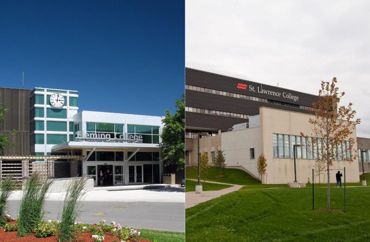 Fleming College, with campus locations in Peterborough, Lindsay, Cobourg, and Haliburton, has announced plans to merge with St. Lawrence College, with campus locations in Kingston, Brockville, and Cornwall. (Photos: Fleming College and St. Lawrence College)