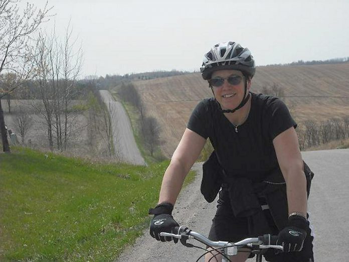 Sue Throop didn't believe she could make it to work on her bike. Her son Brett, GreenUP's new active transportation program coordinator, convinced her to ride with him one day in 2009 and she's been pedalling ever since. (Photo courtesy of Sue Throop)