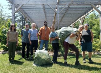 GreenUP volunteers participate in Restoration Wednesday, a series of events that invites individuals to learn about a variety of ecological restoration topics. For more than 30 years, GreenUP has been encouraging Peterborough-area residents to take local climate action through a number of hands-on programming and nature-based learning opportunities. The non-profit charitable organization is hosting an Earth Day Open House on April 22, 2026 from 4 to 6 p.m., inviting community members to drop in and connect with GreenUP staff, learn about programming, and get involved. (Photo: GreenUP)
