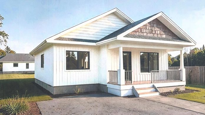 A conceptual rendering of the single-family homes that Habitat for Humanity Peterborough & Kawartha Region (Habitat PKR) is planning to build in Norwood. Habitat PKR is seeking three families living or working in Norwood to become homeowners in partnership with the charity's affordable homeownership program, which works with families who do not qualify for traditional mortgages and face other financial barriers to purchasing their own home. (Rendering: Marshall Design Studio courtesy of Habitat PKR)