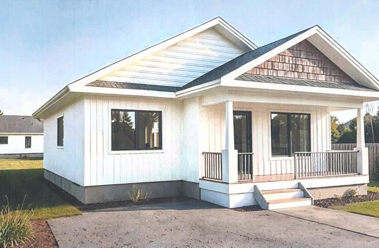 A conceptual rendering of the single-family homes that Habitat for Humanity Peterborough & Kawartha Region (Habitat PKR) is planning to build in Norwood. Habitat PKR is seeking three families living or working in Norwood to become homeowners in partnership with the charity's affordable homeownership program, which works with families who do not qualify for traditional mortgages and face other financial barriers to purchasing their own home. (Rendering: Marshall Design Studio courtesy of Habitat PKR)