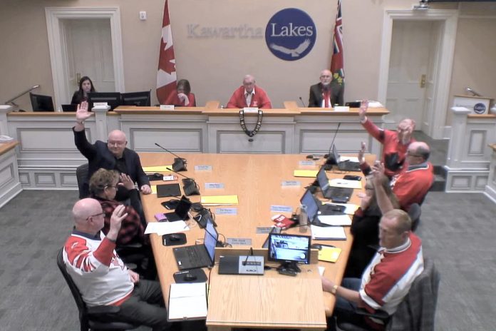 City of Kawartha Lakes councillors vote in favour of a memorandum from deputy mayor Tracy Richardson opposing the proposed Alto project "in its current form" at a committee of the whole meeting on April 7, 2026. (kawarthaNOW screenshot of City of Kawartha Lakes video) City of Kawartha Lakes councillors vote in favour of a memorandum from deputy mayor Tracy Richardson opposing the proposed Alto project "in its current form" at a committee of the whole meeting on April 7, 2026. (kawarthaNOW screenshot of City of Kawartha Lakes video)