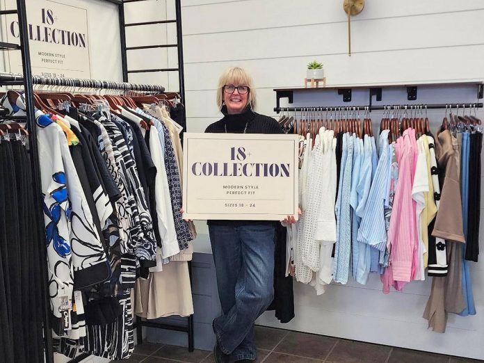 DJC Modern Apparel owner Nancy Wiskel has launched an all-new 18+ Collection featuring high-quality casual and workwear for women who wear sizes 18 to 24 and up to 3XL. The new collection features pieces by Kaffe Curve, a Danish plus-size brand that will be hosting a trunk show displaying spring and summer apparel during a special launch event at the Peterborough boutique on May 5, 2026. (Photo: Ashley Bonner)