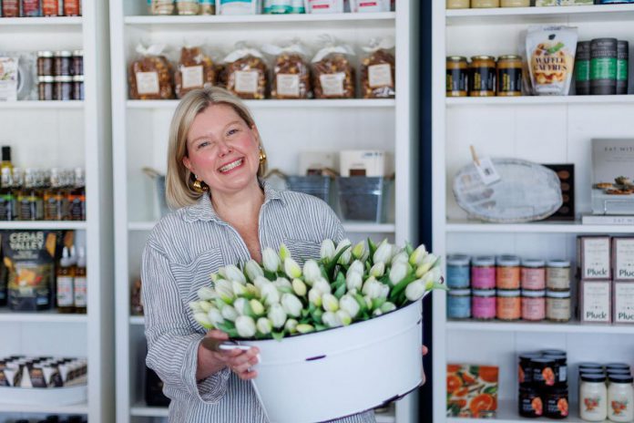 With a larger space and more customers, the relocation to Horlings Garden Centre in Selwyn has allowed Living Local Marketplace founder Alicia Doris to collaborate with even more artisans and small businesses in the Kawarthas. The boutique shop builds one-of-a-kind gift baskets and boxes and sells a range of home and personal products including candles, bath and body products, jewellery, gourmet foods, pottery, and much more. (Photo: Kayla LeFranc)