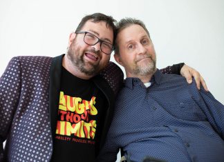 Jared Nathan and Blair "TheHandy" Williams, both Toronto comedians living with disability, are the founders of Disability Privilege Productions, which aims to make comedy more accessible and inclusive. The company is bringing its "Laughs Without Limits" stand-up comedy show to The Theatre on King in downtown Peterborough on April 25, 2026. Hosted by Blair and headlined by Jared, the show will also feature comedians Tia Percy and Todd Blenkhorn. (Photo courtesy of Disability Privilege Productions)