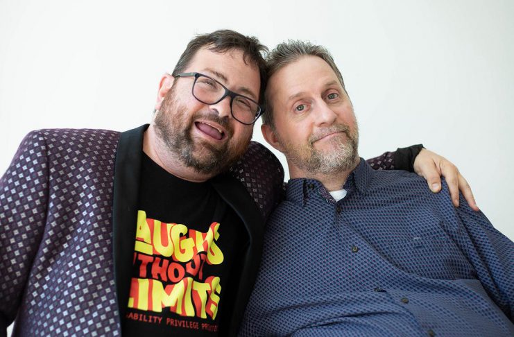 Jared Nathan and Blair "TheHandy" Williams, both Toronto comedians living with disability, are the founders of Disability Privilege Productions, which aims to make comedy more accessible and inclusive. The company is bringing its "Laughs Without Limits" stand-up comedy show to The Theatre on King in downtown Peterborough on April 25, 2026. Hosted by Blair and headlined by Jared, the show will also feature comedians Tia Percy and Todd Blenkhorn. (Photo courtesy of Disability Privilege Productions)