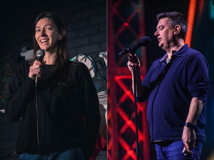Toronto comedians Tia Percy and Todd Blenkhorn will join headliner Jared Nathan and host Blair "TheHandy" Williams when Disability Privilege Productions presents "Laughs Without Limits" at The Theatre on King in Peterborough on April 25, 2026. (Photos: Levity Comedy Club & Lounge / MCI)