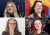 Erin Shannon, Amanda Bedford, Marcia Steeves, and Tori Silvera (left to right, top and bottom) are four of the 60 women in business in the city and county of Peterborough who have been nominated for the second annual Luminary Awards hosted by the Peterborough and Kawarthas Chamber of Commerce. The finalists in each of the seven categories will be announced during a sold-out luncheon on May 7, 2026 at Trent University's Champlain College. (kawarthaNOW collage)