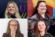 Erin Shannon, Amanda Bedford, Marcia Steeves, and Tori Silvera (left to right, top and bottom) are four of the 60 women in business in the city and county of Peterborough who have been nominated for the second annual Luminary Awards hosted by the Peterborough and Kawarthas Chamber of Commerce. The finalists in each of the seven categories will be announced during a sold-out luncheon on May 7, 2026 at Trent University's Champlain College. (kawarthaNOW collage)