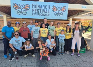 The Monarch Ultra committee, including Monarch Ultra co-founder Carlotta James (far right) at a previous Monarch Festival in Millennium Park in downtown Peterborough. The 2026 festival, which includes a 10-kilometre race and a one-kilometre kids' fun run, takes place on Saturday, September 19. (Photo: Kateryna Sysoieva)