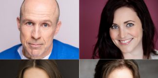 Local performers and New Stages Theatre veterans Kerry Griffin, Megan Murphy, Kate Suhr, and Linda Kash star in a staged reading of Jane Cooper Ford's comedy "Paul and Linda Plan a Threesome" on May 2 and 3, 2026 at the Market Hall Performing Arts Centre in downtown Peterborough. Directed by Mark Wallace, the hilarious and heartfelt comedy tells the story of a serious and successful couple who decided to spice up their marriage. (kawarthaNOW collage of supplied photos)