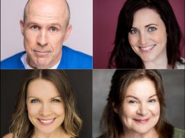 Local performers and New Stages Theatre veterans Kerry Griffin, Megan Murphy, Kate Suhr, and Linda Kash star in a staged reading of Jane Cooper Ford's comedy "Paul and Linda Plan a Threesome" on May 2 and 3, 2026 at the Market Hall Performing Arts Centre in downtown Peterborough. Directed by Mark Wallace, the hilarious and heartfelt comedy tells the story of a serious and successful couple who decided to spice up their marriage. (kawarthaNOW collage of supplied photos)