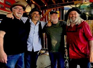 The Peterborough Musicians Benevolent Association's monthly Deluxe Live music event on Saturday afternoon at The Social Pub in downtown Peterborough features Havelock bluesman Al Lerman, founder of the Juno award-winning band Fathead, performing with his longtime Fathead bandmate Bob "Omar" Tunnoch on bass along with Gary Peeples on guitar and Al Black on drums. Sam Allison aka Lotus Wight, who was nominated as Stan Rogers Traditional Singer of the Year at the 2026 Canadian Folk Music Awards, will open the show. (Photo via PMBA / Facebook)