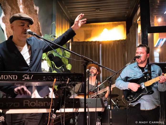 Beau Dixon will be performing with his band (Marcus Browne, Ryan Browne, and Sam Weber) Sunday night at the final show of Jethro's Bar + Stage in downtown Peterborough before the venue closes after four years. He will also be performing on Saturday evening with Sam Weber, part of a full line-up of performances from Thursday until Sunday, including the final blues jam on Sunday afternoon. (Photo: Andy Carroll)