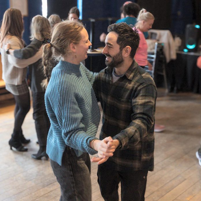 As people seek real-life experiences that take them offline and away from their screens, new social experiences are becoming more and more in demand. In response to a lack of accessible adult dance lessons and events held locally, PTBO Ballroom was launched to equip students with the structure and skill to engage in various styles of dance and have opportunities to use those skills in a welcoming environment. (Photo courtesy of Courtney Carter)