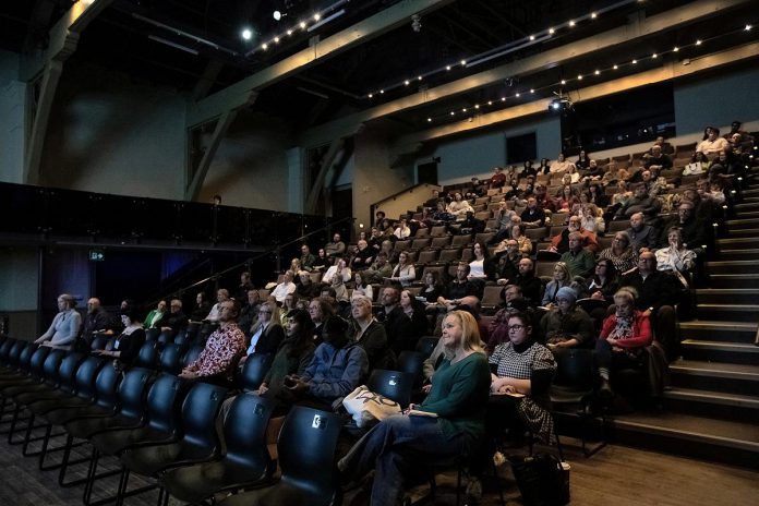 More than 100 residents, including several who are considering running for council, attended the "So, You Want to Run for Council - Candidate 101 Information Session" at the Market Hall Performing Arts Centre in downtown Peterborough on March 31, 2026. (Photo: Jordan Lyall / kawarthaNOW)
