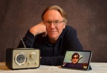 Chris Earle transports audiences to Montreal in the 1970s in "Donnie and Me and the CBC," a hilarious and touching show being presented by Public Energy Performing Arts on April 15 and 16, 2026 at Market Hall Performing Arts Centre in downtown Peterborough. Directed and dramaturged by Shari Hollett, the one-man performance explores Earle's relationship with his "fiercely unconventional" mother Donnie and their shared obsession with CBC Radio after the family moved to Montreal from the U.S. in 1974 and left the family TV set behind. (Photo courtesy of The Night Kitchen)