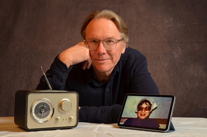 Chris Earle transports audiences to Montreal in the 1970s in "Donnie and Me and the CBC," a hilarious and touching show being presented by Public Energy Performing Arts on April 15 and 16, 2026 at Market Hall Performing Arts Centre in downtown Peterborough. Directed and dramaturged by Shari Hollett, the one-man performance explores Earle's relationship with his "fiercely unconventional" mother Donnie and their shared obsession with CBC Radio after the family moved to Montreal from the U.S. in 1974 and left the family TV set behind. (Photo courtesy of The Night Kitchen) Chris Earle transports audiences to Montreal in the 1970s in "Donnie and Me and the CBC," a hilarious and touching show being presented by Public Energy Performing Arts on April 15 and 16, 2026 at Market Hall Performing Arts Centre in downtown Peterborough. Directed and dramaturged by Shari Hollett, the one-man performance explores Earle's relationship with his "fiercely unconventional" mother Donnie and their shared obsession with CBC Radio after the family moved to Montreal from the U.S. in 1974 and left the family TV set behind. (Photo courtesy of The Night Kitchen)