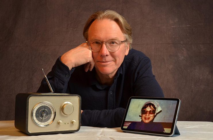 Chris Earle transports audiences to Montreal in the 1970s in "Donnie and Me and the CBC," a hilarious and touching show being presented by Public Energy Performing Arts on April 15 and 16, 2026 at Market Hall Performing Arts Centre in downtown Peterborough. Directed and dramaturged by Shari Hollett, the one-man performance explores Earle's relationship with his "fiercely unconventional" mother Donnie and their shared obsession with CBC Radio after the family moved to Montreal from the U.S. in 1974 and left the family TV set behind. (Photo courtesy of The Night Kitchen)