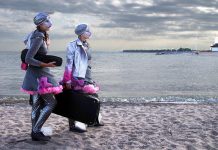 Public Energy Performing Arts is presenting "Finding Home: A Salmon Journey Upstream," a theatre show geared to young audiences aged 5 to 12 produced by Animacy Theatre Collective and Theatre Direct Canada, at the Peterborough Theatre Guild on May 9, 2026. Created and performed by Alexandra Simpson and Morgan Brie Johnson and featuring puppetry, clown, dance, and live music, the show follows two Lake Ontario salmon who make the challenging journey up the Humber River. (Photo: Kathryn Hanson)