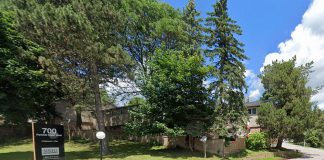 Simple Investor Real Estate Group (SIREG) Management Inc. owns the property at 700 Parkhill Road West, which consists of 10 two-storey residential townhomes with 128 three-bedroom rental units. SIREG wants to convert the rental units to condominiums. (Photo: Google Maps)
