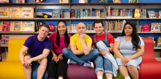 The cast of the Capitol Theatre's production of "You're A Good Man, Charlie Brown" includes (left to right) Kyle Golemba as Schroeder, Jillian Mitsuko as Sally, Amir Haidar as Charlie Brown, Ben Kopp as Linus, and Ap Bautista as Lucy. The family-friendly musical based on the characters created by Charles M. Schulz runs for 19 performances from May 15 to 31, 2026 at the historic venue in downtown Port Hope. (Photo: Sam Moffatt)