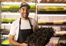 The Local Advantage with Peterborough County: Chemong City Greens reaching more local buyers through agricultural programs Matt Anderson is the founder of Chemong City Greens in Peterborough, an indoor vertical farm that grows nutritious and organic microgreens year round. To help expand his retail and wholesale customer base, Anderson is a member of Kawartha Choice FarmFresh and participates in the Kawartha Local Food Wholesale Program. Both economic development initiatives are supported by Peterborough County. (Photo courtesy of Chemong City Greens)
