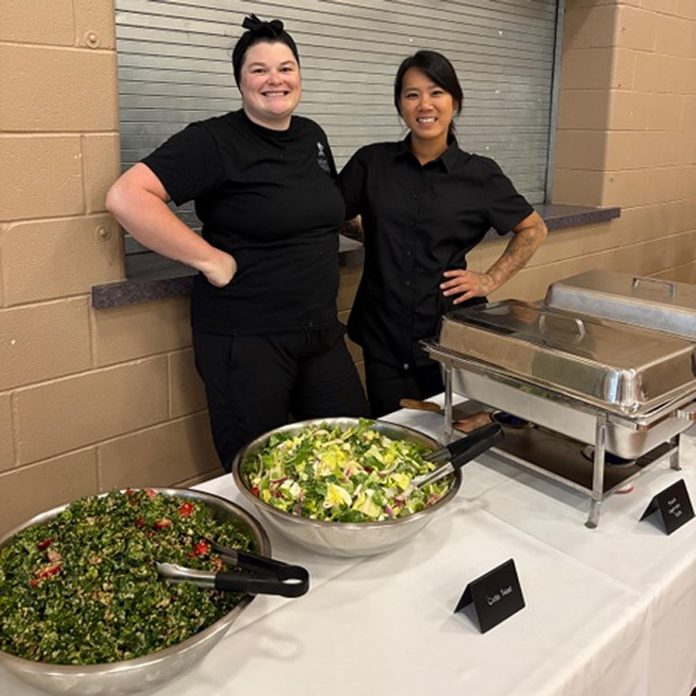 Susan Tung (right) and Morgan Hircock (left) are business partners at Mei Mei, the Chinese buffet they opened in Peterborough. When seeking a loan to finance renovations, Tung went to Community Futures Peterborough because of the relationship she had already established when working with the Business Advisory Centre to expand Hanoi House by launching Electric City Catering. (Photo courtesy of Susan Tung)
