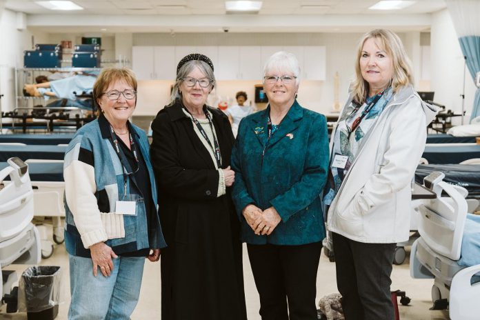 Some of the members of the inaugural graduating class of Fleming College's nursing program, which celebrated its 50th anniversary in 2025, during the Community Impact & Appreciation Event at the Sutherland Campus in Peterborough on April 30, 2026. Today, Fleming's full-time one-year Practical Nursing program prepares students to become a Registered Practical Nurse in the in-demand healthcare sector. (Photo: Mary Zita Payne for Fleming College)