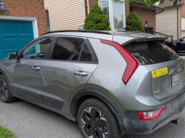 Electric vehicle (EV) drivers don't need worry about the price of gas. At the third annual Home Energy and EV Expo on May 23, 2026 at the McDonnel Street Activity Centre, visitors will have the opportunity to test drive an EV. (Photo: Clara Blakelock / GreenUP)