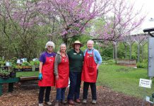 The Peterborough and Area Master Gardeners are longtime supporters of GreenUP Ecology Park. Every year, master gardeners provide customers with expert advice during opening weekend. After the GreenUP Ecology Park Native Plant Nursery opens for the season on May 16, 2026, they will continue to provide horticultural advice to visitors every weekend until the end of June. (Photo: Jessica Todd / GreenUP)