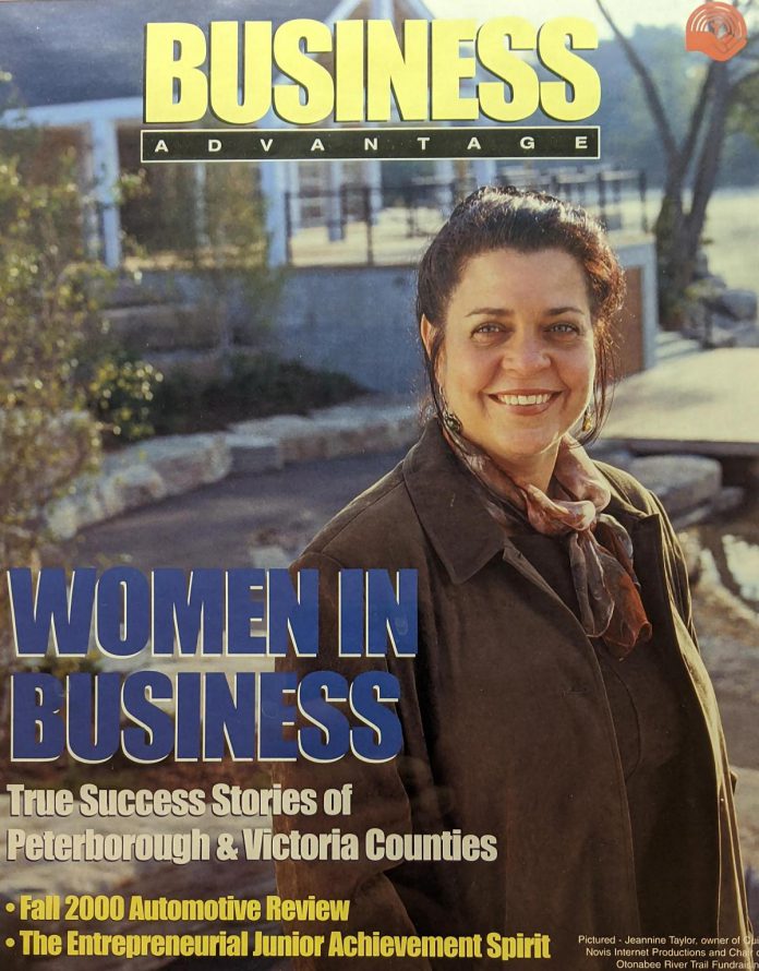 Jeannine Taylor, pictured at Millennium Park, on the cover of the Business Advantage magazine in 2000. (Photo: Michael Cullen)
