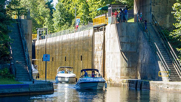 Lock 42 - Couchiching on the Trent-Severn Waterway. (Photo: Parks Canada)