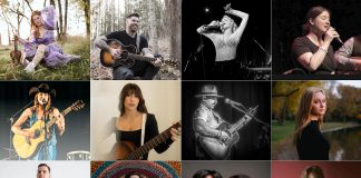 The 12 local and regional musical artists performing in Peterborough Musicfest's second annual Future Sound Series, sponsored by Cogeco, which takes place during the free-admission outdoor music festival running Wednesday and Saturday nights from June 27 to August 19, 2026 at Del Crary Park. Not pictured are two Indigenous performers wh are appearing with the support of the Gord Downie & Chanie Wenjack Fund. (kawarthaNOW collage)