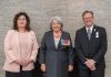 Trent University professor Dr. P. Whitney Lackenbauer (right) with federal government employee Marie-Pierre Parenteau (left) wearing their Polar Medals awarded by Governor General of Canada Mary Simon in Quebec on May 21, 2026. (Photo: Office of the Governor General of Canada)
