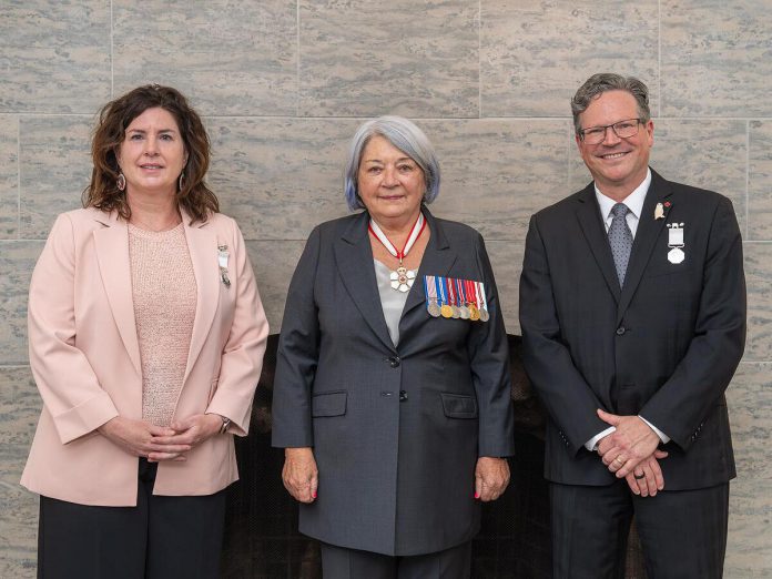Trent University professor Dr. P. Whitney Lackenbauer (right) with federal government employee Marie-Pierre Parenteau (left) wearing their Polar Medals awarded by Governor General of Canada Mary Simon in Quebec on May 21, 2026. (Photo: Office of the Governor General of Canada) Trent University professor Dr. P. Whitney Lackenbauer (right) with federal government employee Marie-Pierre Parenteau (left) wearing their Polar Medals awarded by Governor General of Canada Mary Simon in Quebec on May 21, 2026. (Photo: Office of the Governor General of Canada)