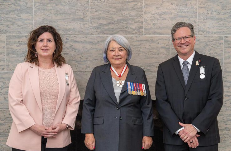 Trent University professor honoured with Governor General of Canada’s Polar Medal Trent University professor Dr. P. Whitney Lackenbauer (right) with federal government employee Marie-Pierre Parenteau (left) wearing their Polar Medals awarded by Governor General of Canada Mary Simon in Quebec on May 21, 2026. (Photo: Office of the Governor General of Canada)