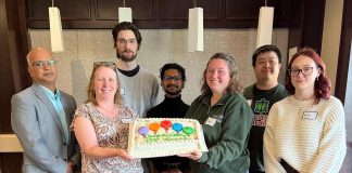 The 2026 winners of the Rotary Club of Peterborough's Rotary Environmental Innovators Fund (REIF) awards celebrate at the McDonnel Street Activity Centre on May 11, 2026. (Photo courtesy of Rotary Club of Peterborough)