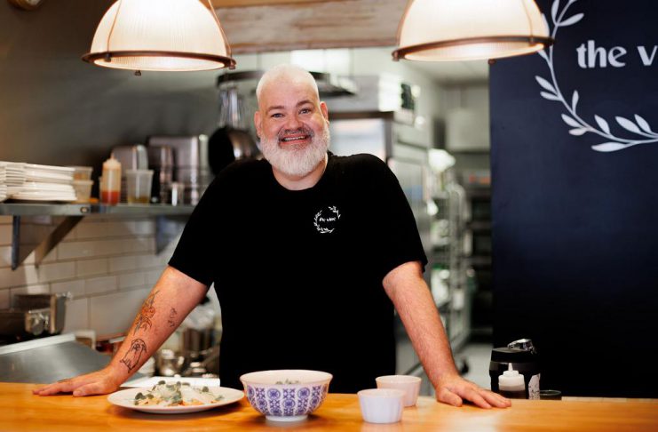 Tyrone Flowers, owner of The Vine pescetarian restaurant in Peterborough, made the difficult decision to launch a GoFundMe campaign after dealing with health challenges that have resulted in the indefinite closure of dine-in and take-out service. Flowers and his partner Lauren Mortlock assures The Vine will still be showing up for community events they have committed this spring and summer, as well as visits to the Peterborough Farmers' Market on Saturday morning. (Photo courtesy of The Vine)