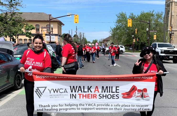 Walk a Mile in Their Shoes raises over $38,000 for YWCA Peterborough Haliburton The annual Walk a Mile in Their Shoes event in downtown Peterborough on May 22, 2026 raised $38,341.71 for YWCA Peterborough Haliburton in support of programs and services for women, children, and gender-diverse individuals escaping the effects of gender-based violence. (Photo: YWCA Peterborough Haliburton)