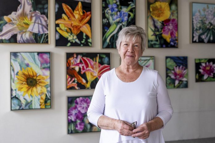 Oil painter and educator Mary McLoughlin will be one of 52 artists participating in the 42nd annual free self-guided Kawartha Autumn Studio Tour presented by the Art Gallery of Peterborough. On September 26 and 27, 2026, artists across Peterborough and the Kawarthas will be inviting visitors into their studios to get a behind-the-scenes look at their process, learn from demonstrations, and browse or purchase their work. McLoughlin's studio at the Commerce Building in downtown Peterborough is Tour Stop 3. (Photo courtesy of Art Gallery of Peterborough)