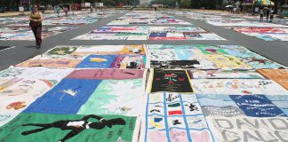 The AIDS Memorial Quilt, on display in Washington DC in 2012, has inspired Peterborough-Nogojiwanong Pride's "Woven Together" theme for Pride Week 2026, which takes place from September 18 to 27. The 54-ton quilt, considered to be the largest community arts project in the world, was originally started in 1985 and has since inspired memorial quilts in 35 other countries, including Canada. (Photo: Elvert Barnes Photography)
