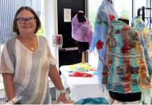 Fibre artist Judy Ranieri is the founder and organizer of the Apsley Artisan Festival, which is returning to the North Kawartha Community Centre on June 27, 2026. The free-admission event held from 10 a.m. to 4 p.m. will see 26 regional artisans selling a range of artwork including jewellery, fibre arts, acrylics, food, and more. The festival will be accepting donations to Community Care Apsley and holding free draw prizes of local artwork. (Photo courtesy of Judy Ranieri)