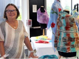 Fibre artist Judy Ranieri is the founder and organizer of the Apsley Artisan Festival, which is returning to the North Kawartha Community Centre on June 27, 2026. The free-admission event held from 10 a.m. to 4 p.m. will see 26 regional artisans selling a range of artwork including jewellery, fibre arts, acrylics, food, and more. The festival will be accepting donations to Community Care Apsley and holding free draw prizes of local artwork. (Photo courtesy of Judy Ranieri)