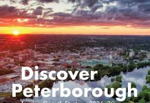 At its general committee meeting on June 8, 2026, Peterborough city council considered the "Discover Peterborough" tourism growth strategy to guide the city's tourism service delivery and activities from 2026 to 2030. (Graphic: Bannikin Travel & Tourism / City of Peterborough)