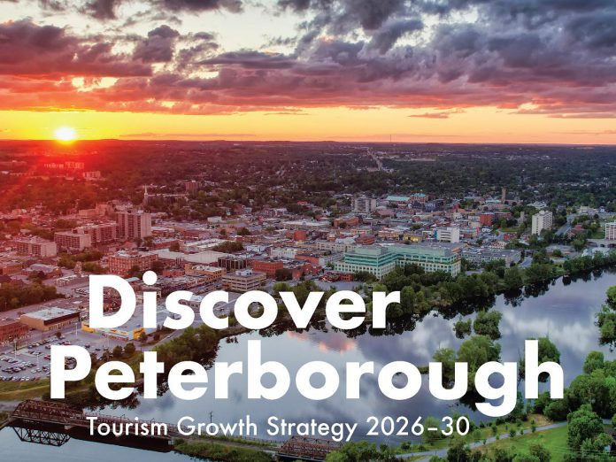 At its general committee meeting on June 8, 2026, Peterborough city council considered the "Discover Peterborough" tourism growth strategy to guide the city's tourism service delivery and activities from 2026 to 2030. (Graphic: Bannikin Travel & Tourism / City of Peterborough)