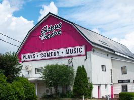 Located at 2300 Pigeon Lake Road in Bobcaygeon, Globus Theatre is a professional theatre company founded in 2003 by husband-and-wife duo Sarah Quick and James Barrett that stages original Canadian plays along with comedy and music performances, with an optional dinner available for many performances. (Photo courtesy of Globus Theatre)