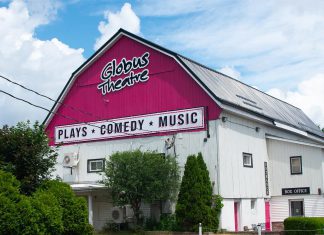 Globus Theatre’s extended 2026 season offers mystery, comedy, romance, and holiday fun in Bobcaygeon Located at 2300 Pigeon Lake Road in Bobcaygeon, Globus Theatre is a professional theatre company founded in 2003 by husband-and-wife duo Sarah Quick and James Barrett that stages original Canadian plays along with comedy and music performances, with an optional dinner available for many performances. (Photo courtesy of Globus Theatre)