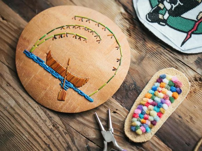 Curve Lake First Nation artist Donna Jacobs will be leading a quill workshop during the "Lessons from the Land" event being held by the New Canadians Centre on July 1, 2026 at the Jiiman Kinomaagewin / Canadian Canoe Museum. Participants will be taught to create an orange shirt pin using porcupine quills that Jacobs has harvested and cleaned. (Photo courtesy of New Canadians Centre)