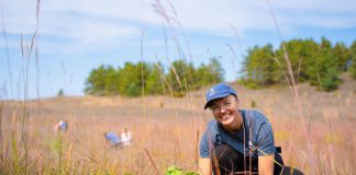 Two decades of transformation: Restoring rare tallgrass in the Rice Lake Plains Volunteers participate in restoration work at the Hazel Bird Nature Reserve, a property protected by the Nature Conservancy of Canada. The reserve is part of the Rice Lake Plains, a 40,000-hectare ecosystem at the east end of the Oak Ridges Moraine in Northumberland County that is home to Canada's easternmost tallgrass communities. Over more than two decades, the Nature Conservancy of Canada and its partners have worked to protect and restore the globally rare tallgrass prairie and oak savanna of Rice Lake Plains. (Photo: Chelsea Marcantonio / Nature Conservancy of Canada)